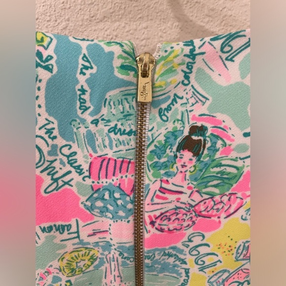 Lilly Pulitzer Marli Stretch Shift Dress Size 2 Pop Up in the Beginning Print - Picture 11 of 14